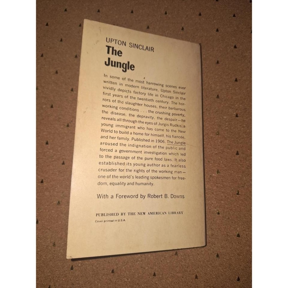 The Jungle Upton Sinclair 1960‎ Signet Classic Vintage Paperback CD36 - Picture 6 of 7